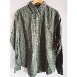 Polo Ralph Lauren Men's Green Plaid Long Sleeve Button Down Shirt LARGE